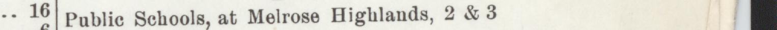 The line reading Public Schools, at Melrose Highlands, 2 & 3 in the 1903 atlas index