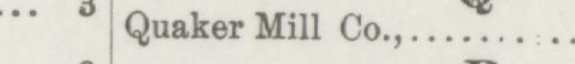 The line reading Quaker Mill Co in the 1889 atlas index