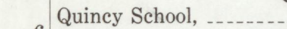 The line reading Quincy School in the 1909 atlas index