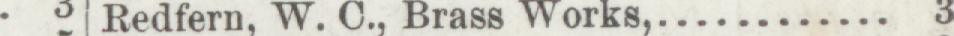 The line reading Redfern, W. O., Brass Works in the 1894 atlas index