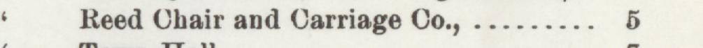 The line reading Reed Chair and Carriage Co in the 1903 atlas index
