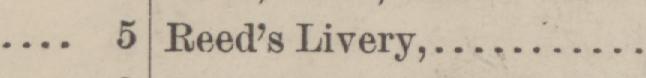 The line reading Reed's Livery in the 1885 atlas index