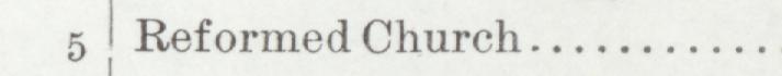 The index line reading Reformed Church in the 1901 atlas