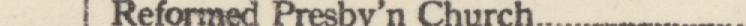 The line reading Reformed Presbv'n Church in the 1922 atlas index
