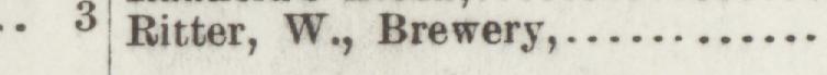 The index line reading Ritter, W., Brewery in the 1891 atlas