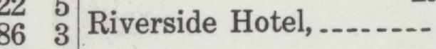 The line reading Riverside Hotel in the 1916 atlas index