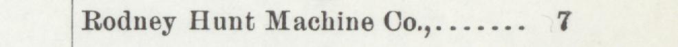The index line reading Rodney Hunt Machine Co in the 1905 atlas