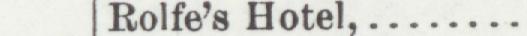 The index line reading Rolfe's Hotel in the 1903 atlas