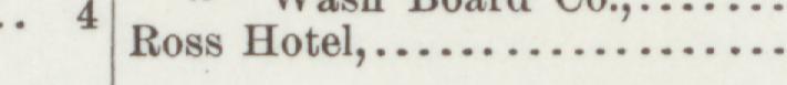 The line reading Ross Hotel in the 1890 atlas index