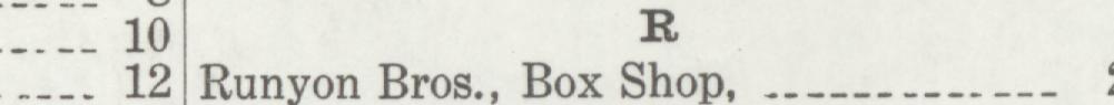 The line reading Runyon Bros., Box Shop in the 1921 atlas index