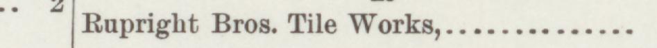 The line reading Rupriglt Bros. Tile Works in the 1890 atlas index