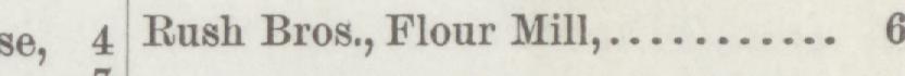The line reading Rush Bros., Flour Mill in the 1887 atlas index