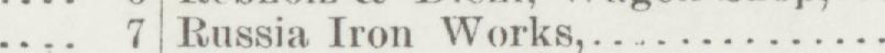 The line reading Russia Iron Works in the 1887 atlas index
