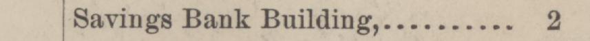 The line reading Savings Bank Building in the 1885 atlas index