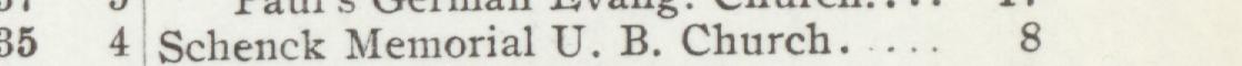 The line reading Schenck Memorial U. B. Church in the 1907 atlas index