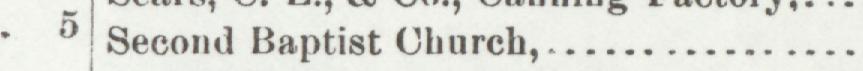 The line reading Second Baptist Church in the 1899 atlas index