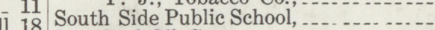 The line reading South Side Public School in the 1912 atlas index