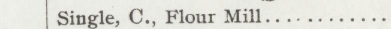 The line reading Single, C., Flour Mill in the 1904 atlas index