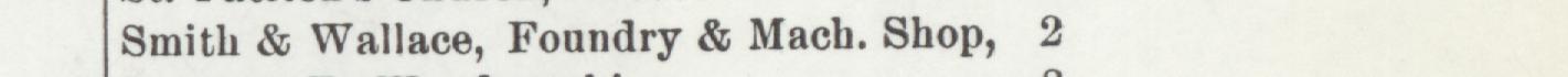 The line reading Smith & Wallace, Foundry & Mach. Shop in the 1903 atlas index