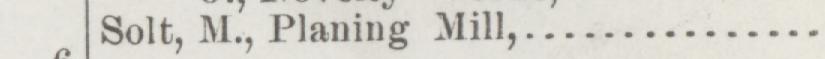 The line reading Solt, M., Planing Mill in the 1890 atlas index