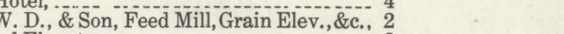 The line reading Son, Feed Mill, Grain Elev., &c in the 1914 atlas index