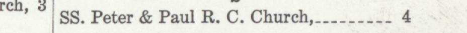 The line reading SS. Peter & Paul R. C. Church in the 1938 atlas index