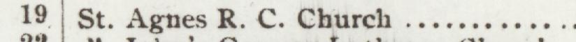 The line reading St. Agnes R. C. Church in the 1907 atlas index