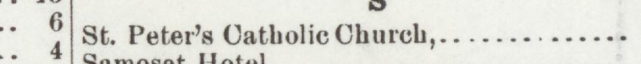 The index line reading St. Peter's Catholic Church in the 1906 atlas