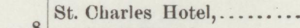 The line reading St. Charles Hotel in the 1890 atlas index
