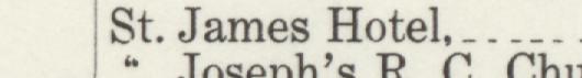 The index line reading St. James Hotel in the 1910 atlas