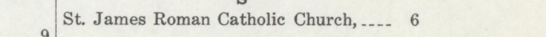 The line reading St. James Roman Catholic Church in the 1917 atlas index