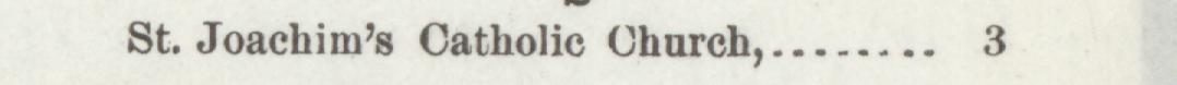 The index line reading St.Joachim's Catholie Church in the 1897 atlas