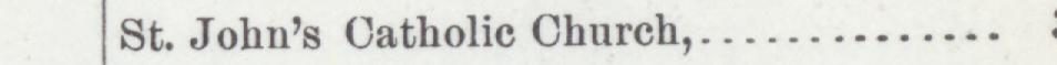 The line reading St. John's Catholic Church in the 1891 atlas index