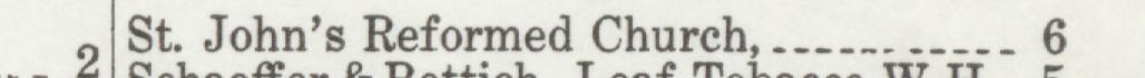 The line reading St.John's Reformed Church in the 1921 atlas index