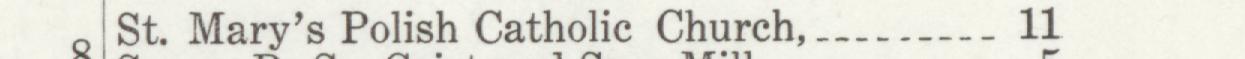The line reading St. Mary's Polish Catholic Church in the 1912 atlas index