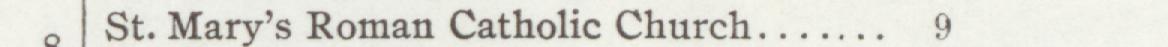 The line reading St. Mary's Roman Catholic Church in the 1906 atlas index