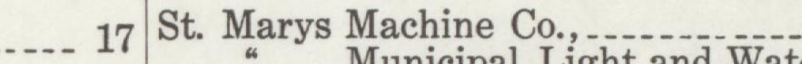 The line reading St. Marys Machine Co in the 1914 atlas index