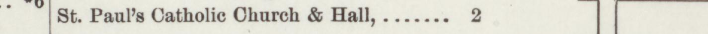 The line reading St. Paul's Catholie Church & Hall in the 1893 atlas index
