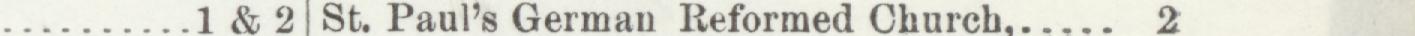 The line reading St. Paul's German Reformed Church in the 1901 atlas index