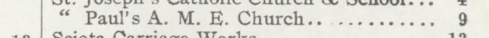 The index line reading Paul's A. M. E. Church in the 1907 atlas