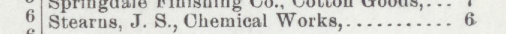 The line reading Stearus, J. S., Chemical Works in the 1906 atlas index
