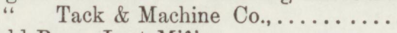 The line reading Tack &Machine Co in the 1891 atlas index