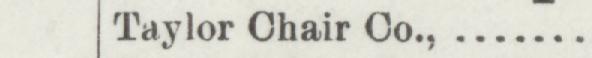 The line reading Taylor Chair Oo in the 1896 atlas index