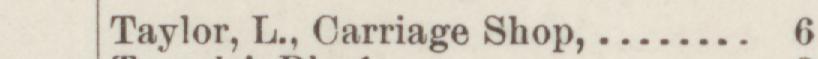 The index line reading Taylor, L., Carriage Shop in the 1890 atlas
