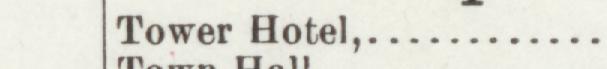 The line reading Tower Hotel in the 1906 atlas index