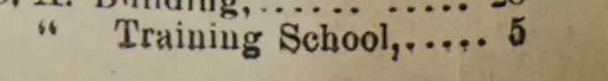 The line reading Training School in the 1896 atlas index