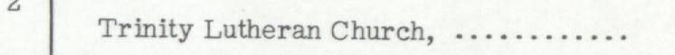 The line reading Trinity Lutheran Church in the 1952 atlas index