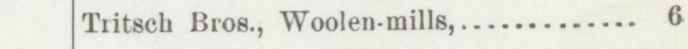 The line reading Tritsch Bros.,Woolen-mill in the 1900 atlas index