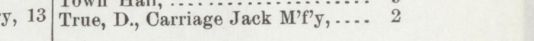 The line reading True, D, Carriage Jack My in the 1899 atlas index