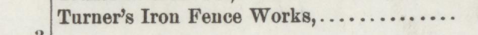 The line reading Turner's Iron Fence Works in the 1889 atlas index
